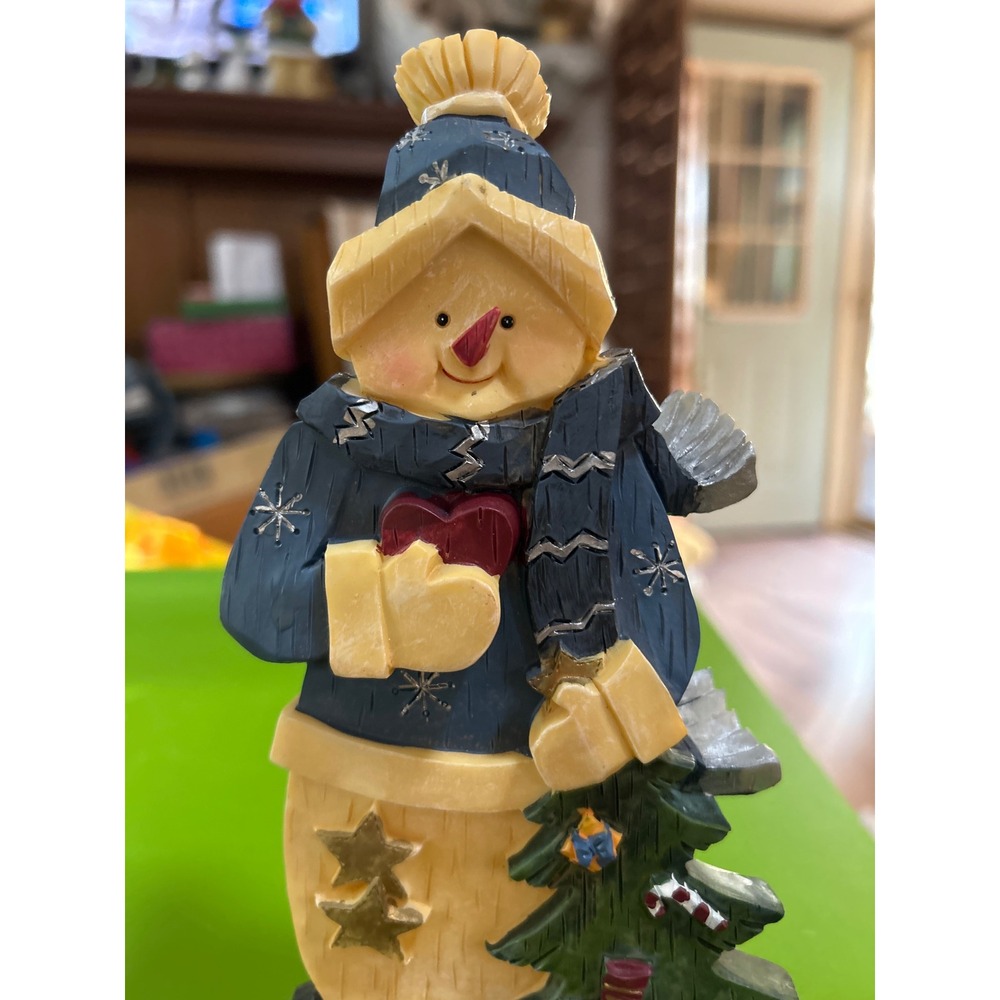 Charming Angel and‎ Snowman Figurines Set Holiday Decor Tabletop Display Resin - Picture 3 of 4